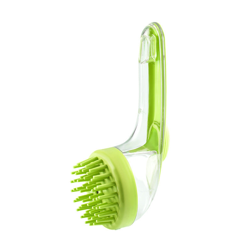 2-in-1 Long Handle Pet Bath & Grooming Brush