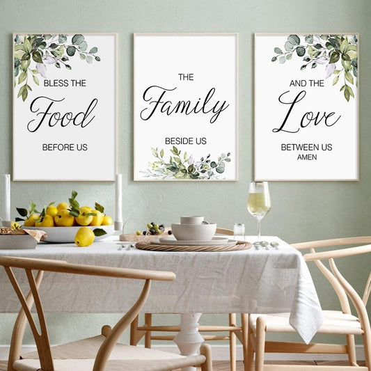 Minimal Food Family Love Wall Painting