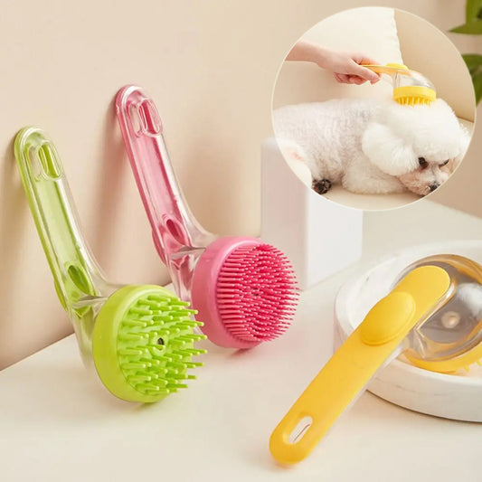 2-in-1 Long Handle Pet Bath & Grooming Brush