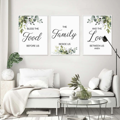 Minimal Food Family Love Wall Painting